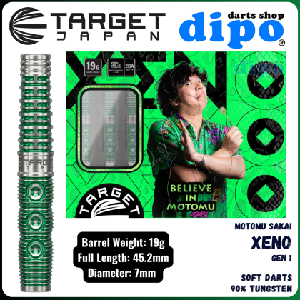 TARGET XENO GEN 1 (MOTOMU SAKAI model) - Target Soft Darts | Dipo