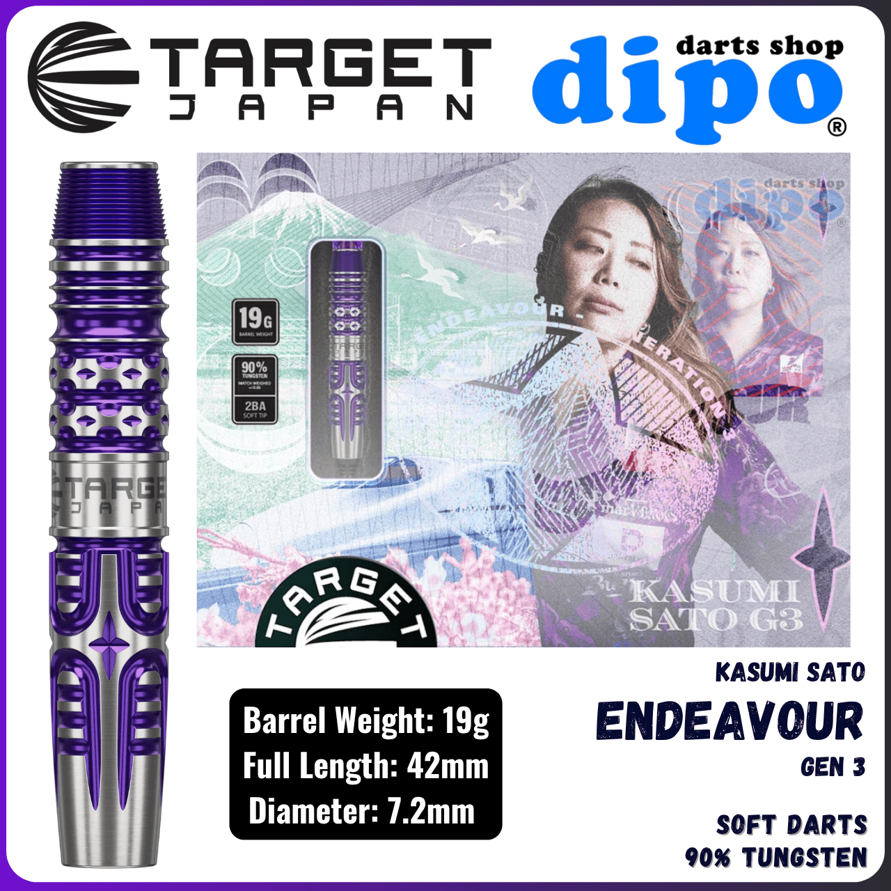 TARGET ENDEAVOUR GEN3 ( Kasumi Sato Model ) - TARGET Soft Darts