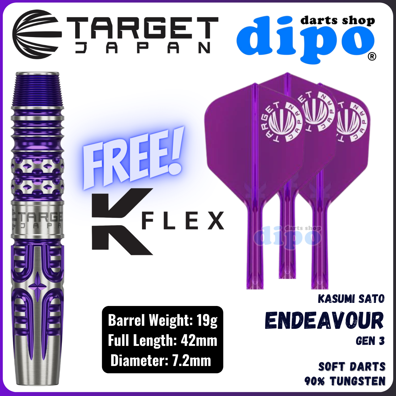 TARGET ENDEAVOUR GEN3 ( Kasumi Sato Model ) - TARGET Soft Darts