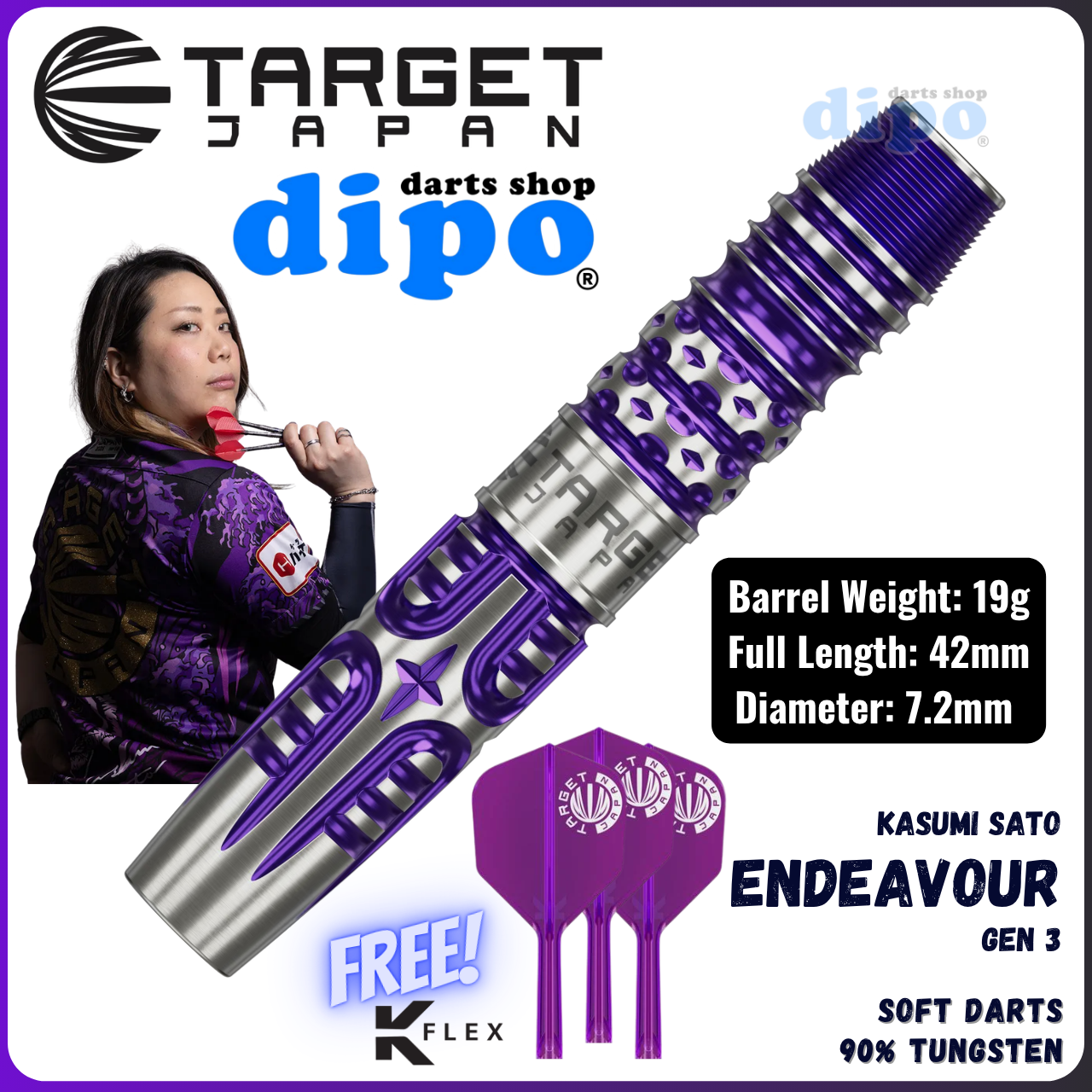 TARGET ENDEAVOUR GEN3 ( Kasumi Sato Model ) - TARGET Soft Darts
