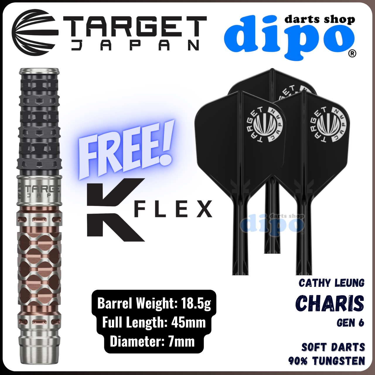TARGET CHARIS Gen 6 (Cathy Leung model) - TARGET Soft Darts | Dipo