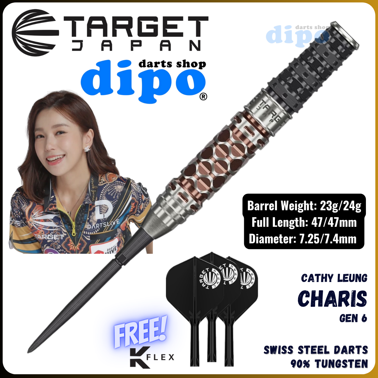 TARGET CHARIS Gen 6 (Cathy Leung model) - TARGET Steel Darts