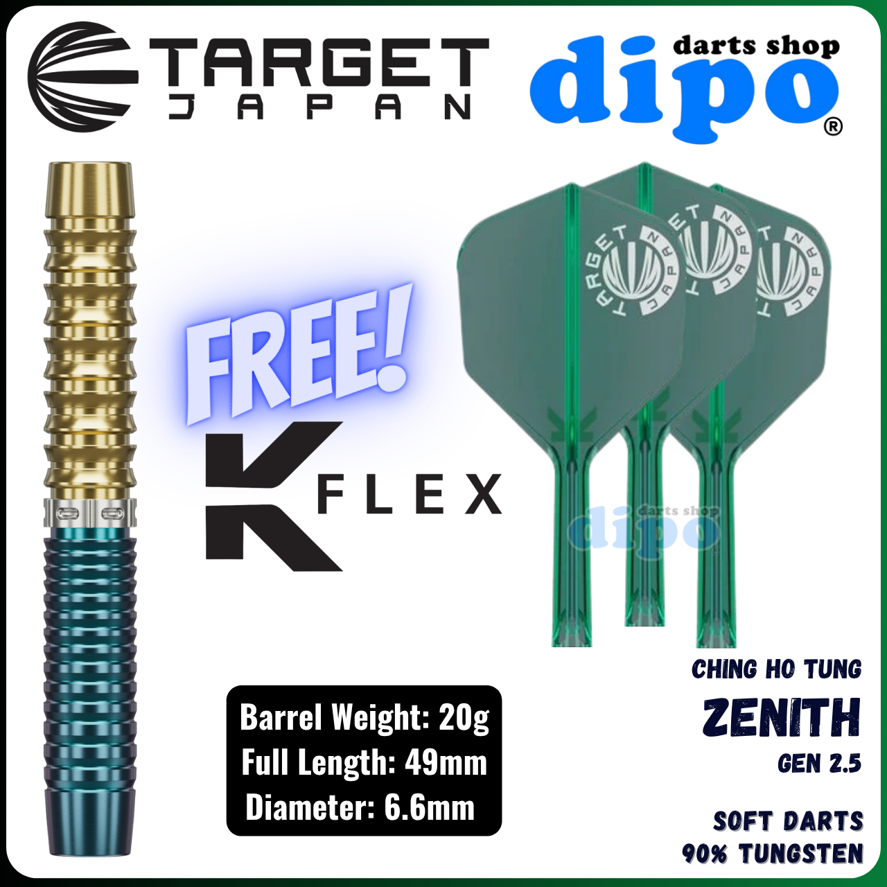 TARGET ZENITH GEN 2.5 (TUNG SUK Prime Series) - TARGET Soft Darts