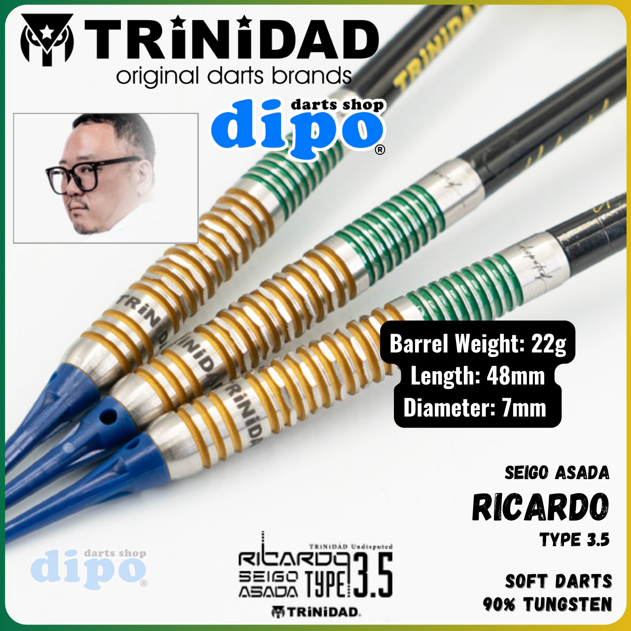 ダーツ TRiNiDAD Undisputed RICARDO TYPE 3.5 TRiNiDAD Undisputed RICARDO Type 3.5 ( Seigo Asada model