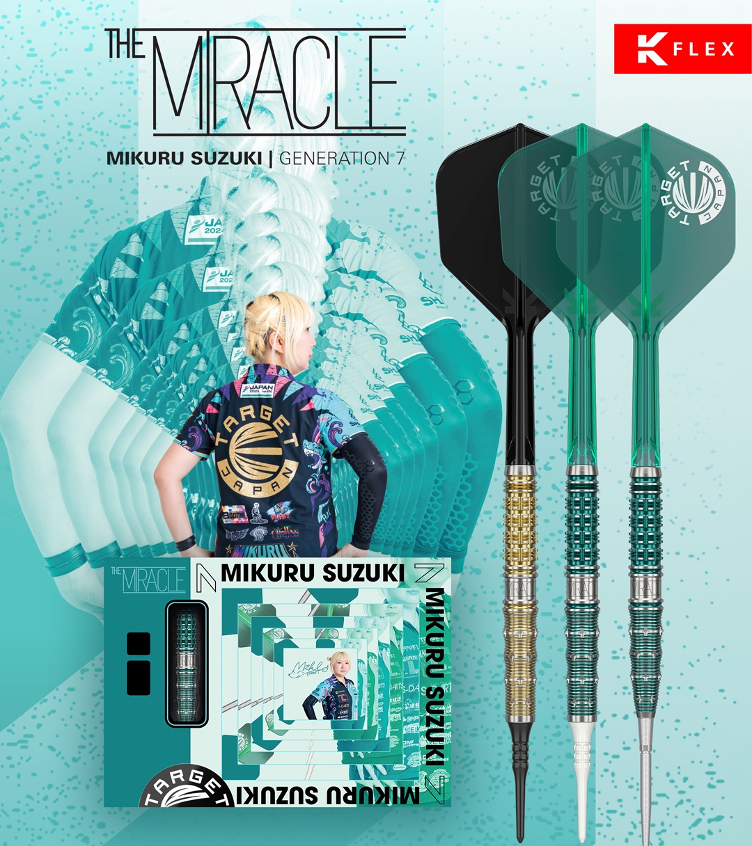 ２１，5ｇ　THE MIRACLE GENERATION 7　TARGET TARGET THE MIRACLE Gen 7 (Mikuru Suzuki Model) - TARGET Soft Darts