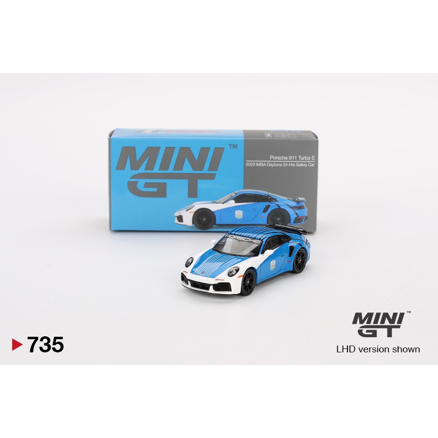 Mini GT 1/64 – Porsche 911 (992) Carrera S Safety Car IMSA Daytona 2023 – Modèle Miniature Détaillé, Collection