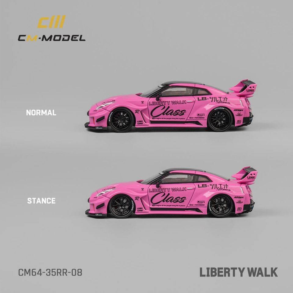 READY-STOCKS] CM Model 1:64 Nissan LBWK GT35RR Pink | Diorama