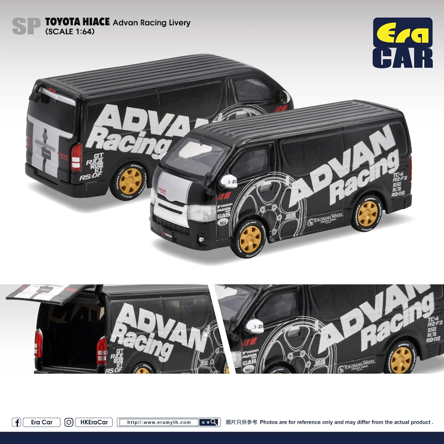 京商 1/64 TOYOTA HIACE ADVAN 1:64 Toyota Hiace Advan diecast same size with Tomica Hot