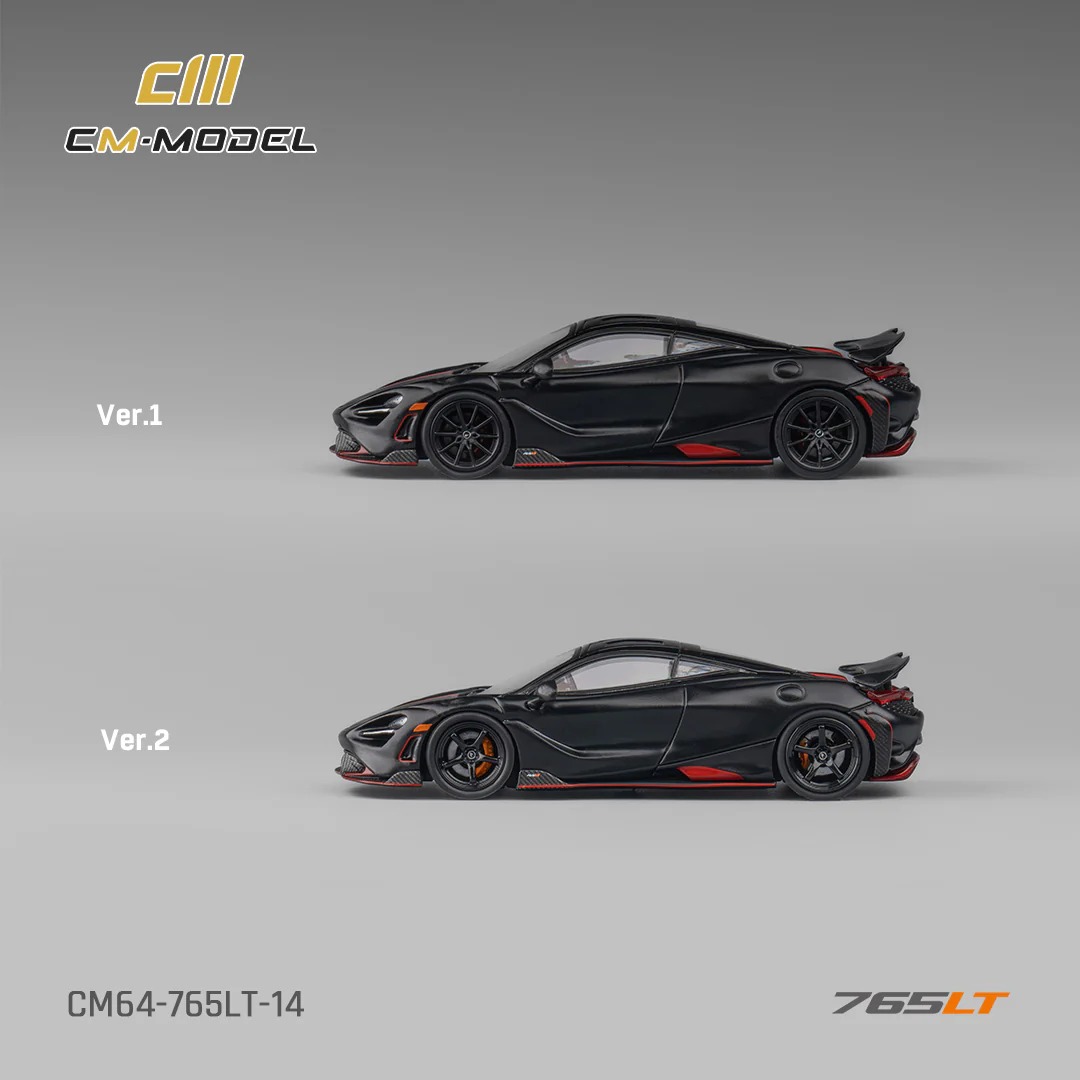 READY-STOCKS] CM Model 1:64 Mclaren 765LT Matt Black | Diorama