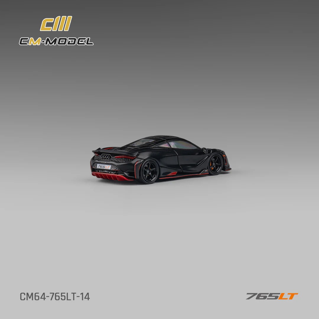 READY-STOCKS] CM Model 1:64 Mclaren 765LT Matt Black | Diorama