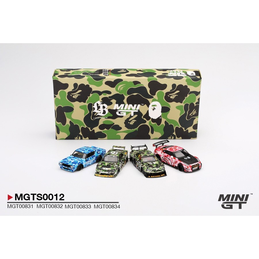 MINIGT BAPE × Liberty Walk NISSAN 4台セット BAPE® × LIBERTY WALK®︎ × MINI-GT 1/64 NISSAN 4pieces set