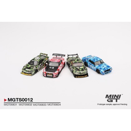 READY-STOCKS] Mini GT LIBERTY WALK x A BATHING APE Nissan Set
