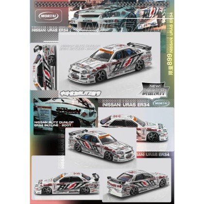 READY-STOCKS] Mortal Model 1:64 Skyline ER34 D1 Grand Prix Ken