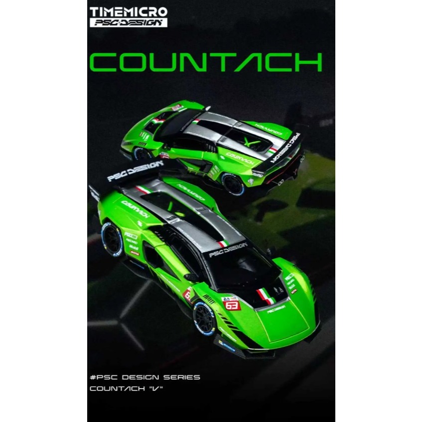 READY-STOCKS] Time Micro × PSC DESIGN 1:64 Countach 