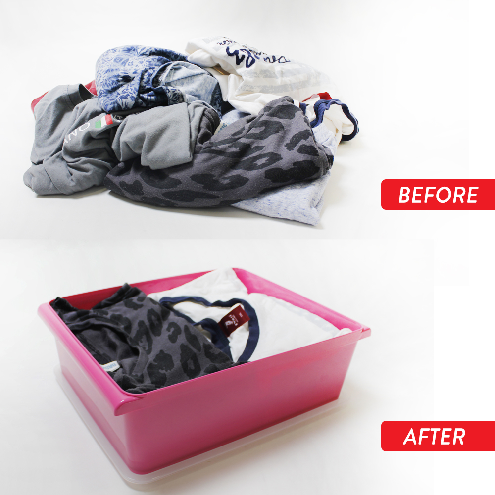 Elianware [BUY 1 FREE 1] 10 Litre Underwear Bra Transparent Cover Almari Storage Box Wardrobe Organizer