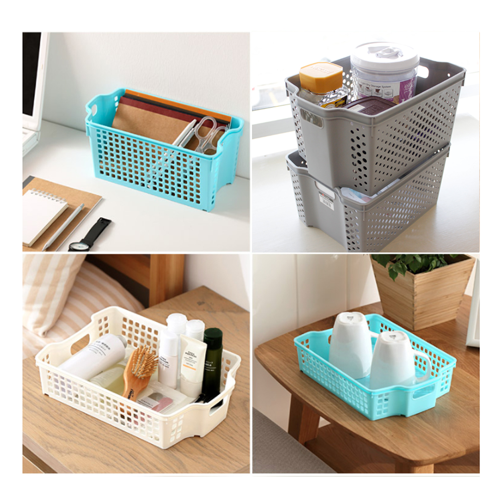 Elianware 2 Pcs Clean & Simple Stackable Basket (L2)