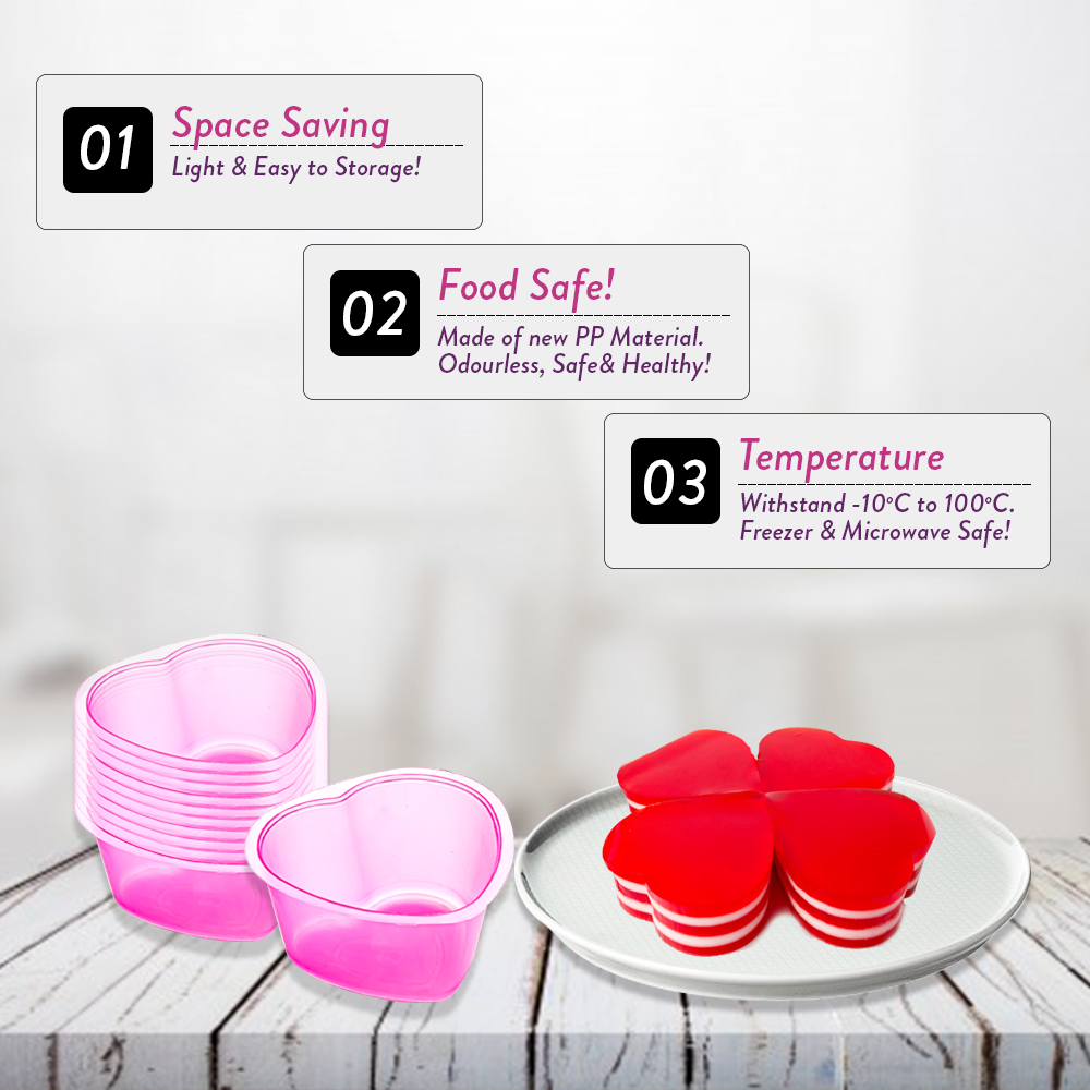 Elianware 10 Pcs Jelly Cup Jelly Mould Multicolor BPA FREE