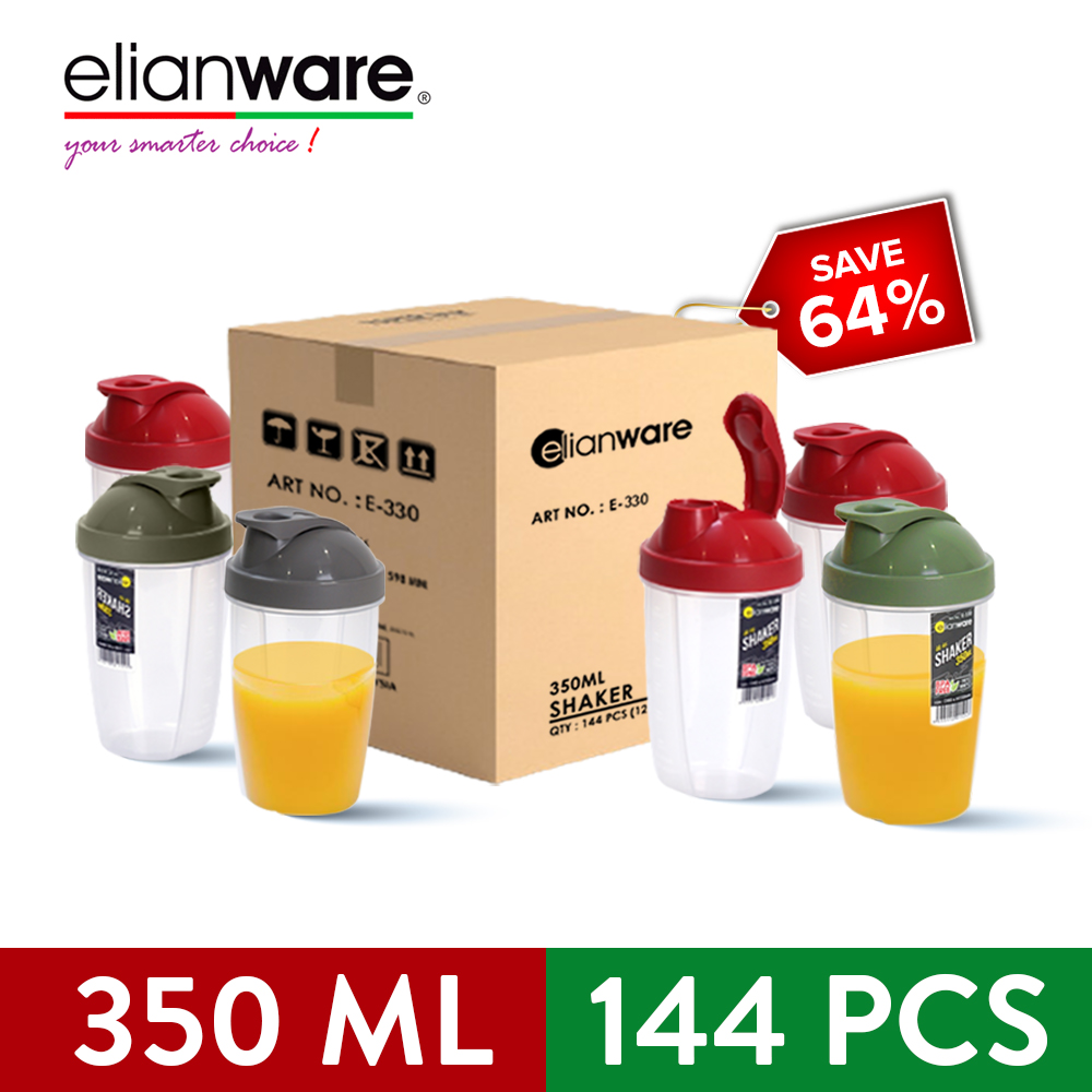 [Carton Deal] Elianware BPA FREE Protein Powder Shaker Blender Tumbler (400ml X 144pcs)