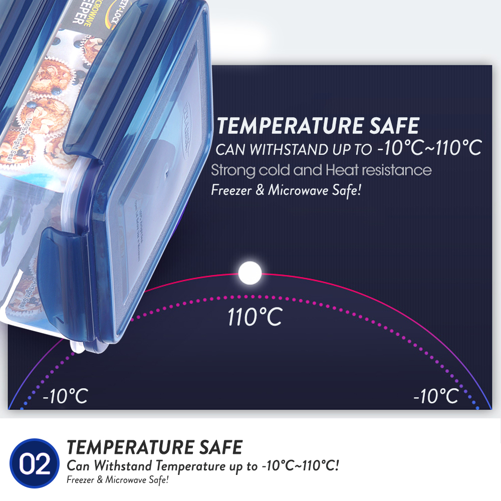 Elianware Ezy-Lock Compartments Microwavable 100% Airtight Food Containers