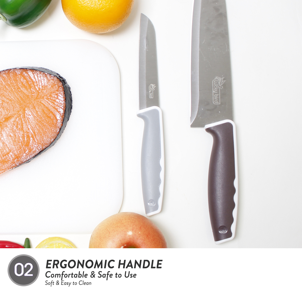 Elianware Fruit Stainless Steel Kitchen Knife Knives Pisau (22cm)