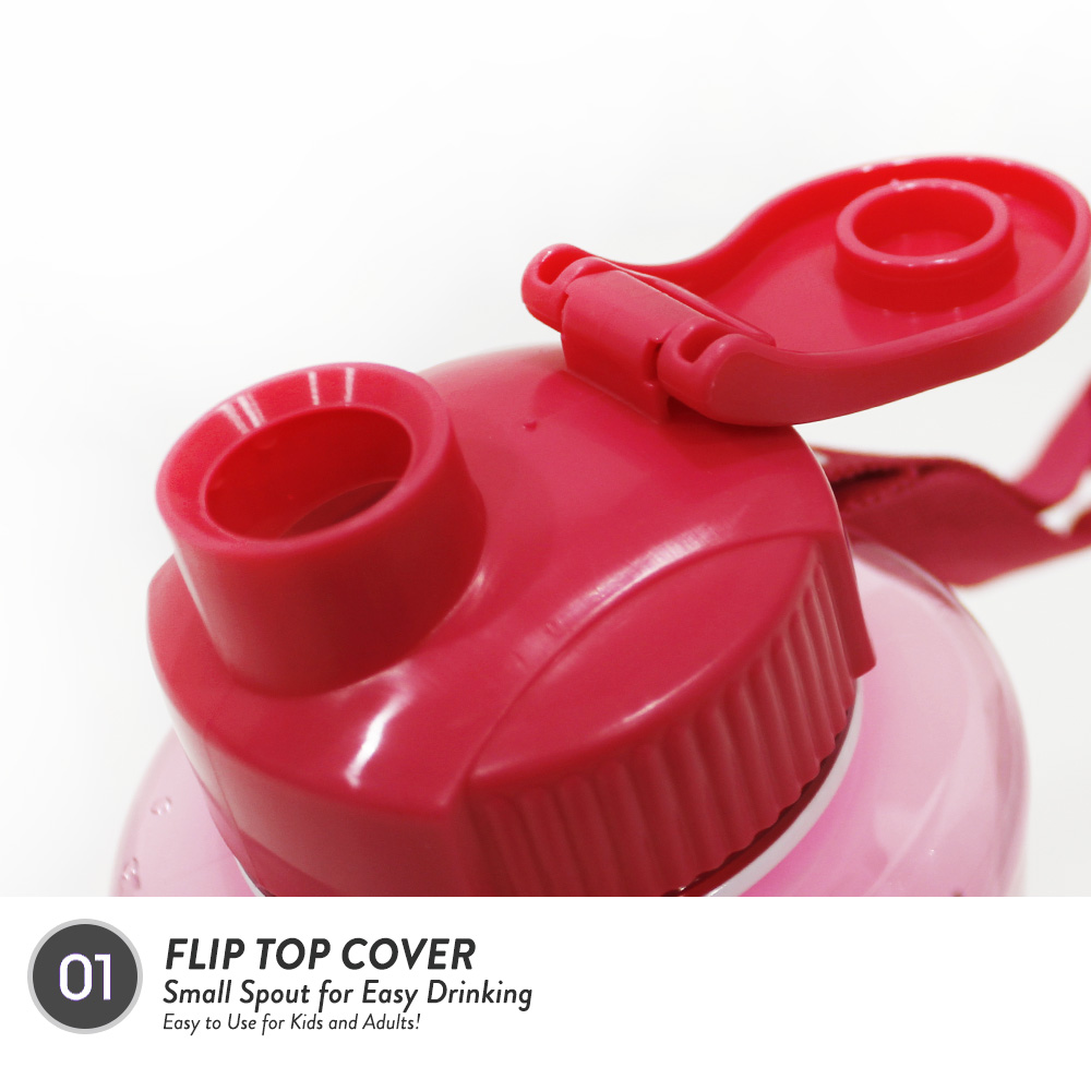 Elianware Outdoor Strap Portable Hydration Beverage PET BPA Free Water Bottle (500ML & 1L)