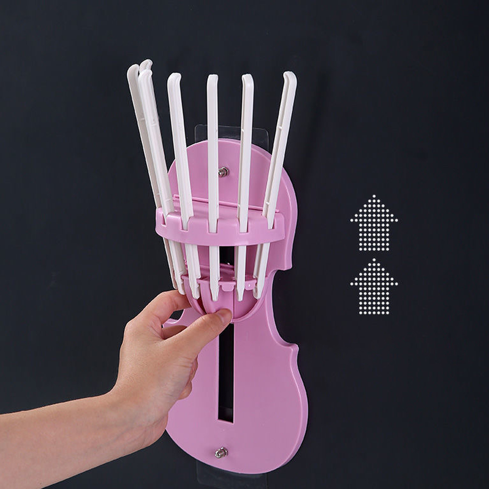 Elianware 7 in 1 Wall Clothes Octopus Hanger Kitchen Utensils Holder Penyangkut Tuala Tudung