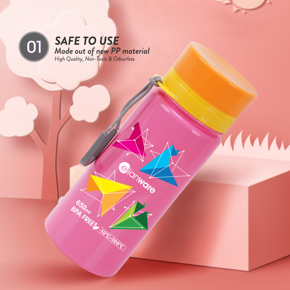 [Carton Deal] Elianware Microwaveable School Bento Lunch Box with 650ml Strap Water Bottle (36 SETS)