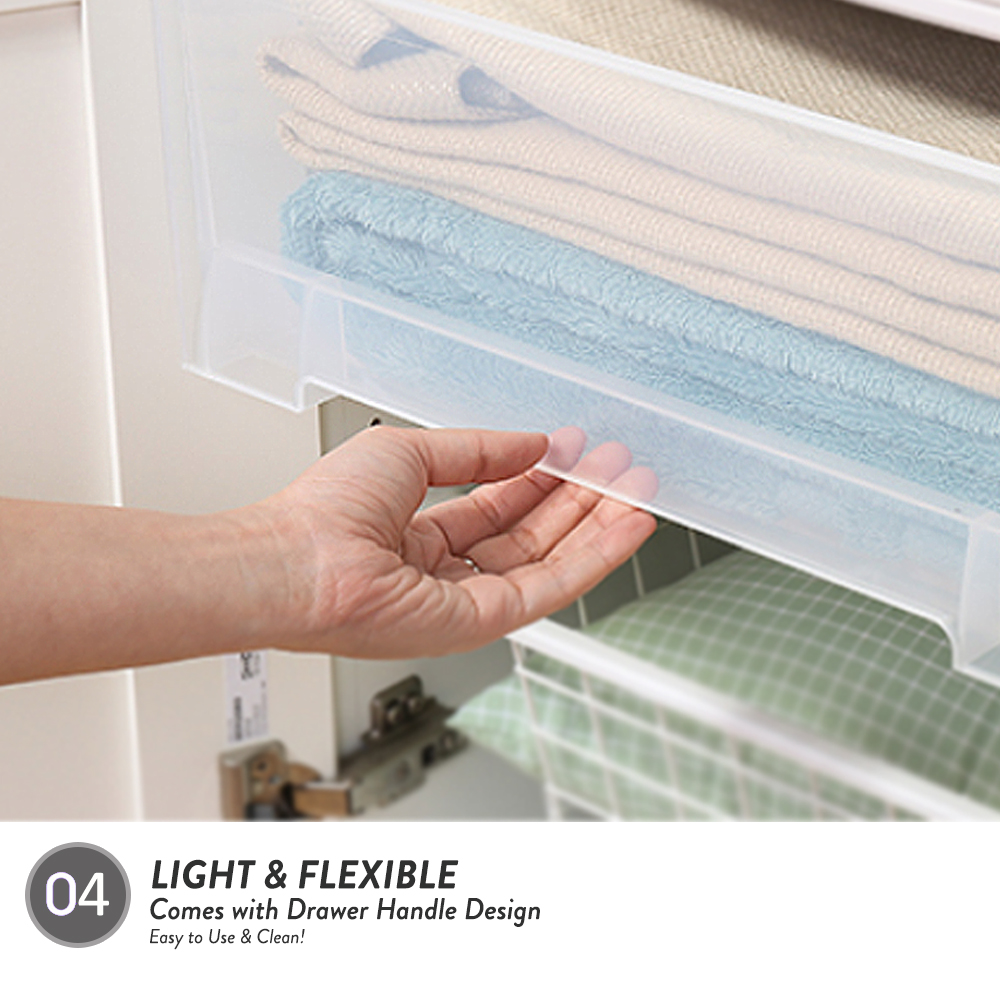 [Carton Deal] Elianware Signature Large Stackable Drawer Storage Box( 4 Pcs)