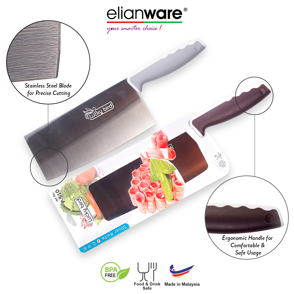 Elianware Slicer Chopper Knife (31.5cm) Stainless Steel Knife