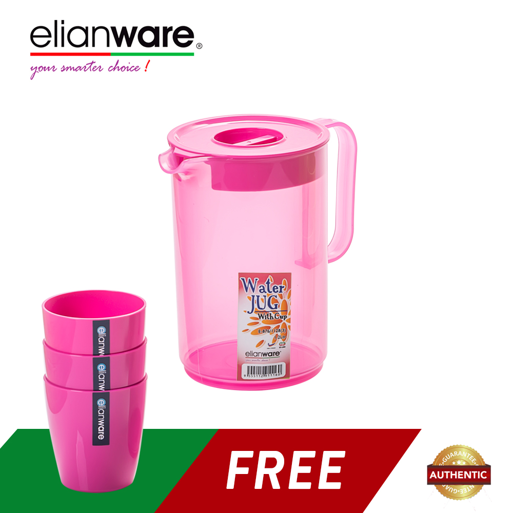 Elianware (1.2 Ltr/2.2 Ltr) BPA FREE Fridge Hot Water Jug
