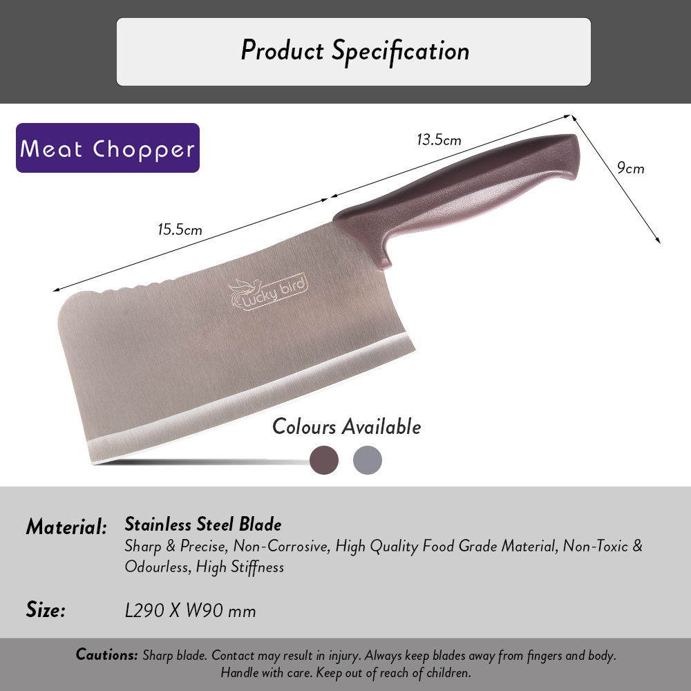 Elianware Meat Chopper Knife (29cm) Stainless Steel Knife