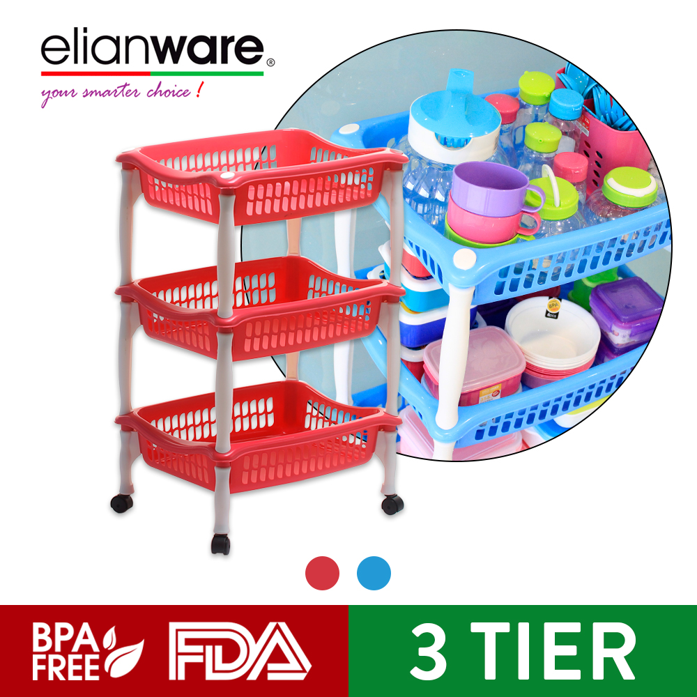 Elianware Hot Selling 3 Tier Multipurpose Rack Kitchen Bathroom Office Rack