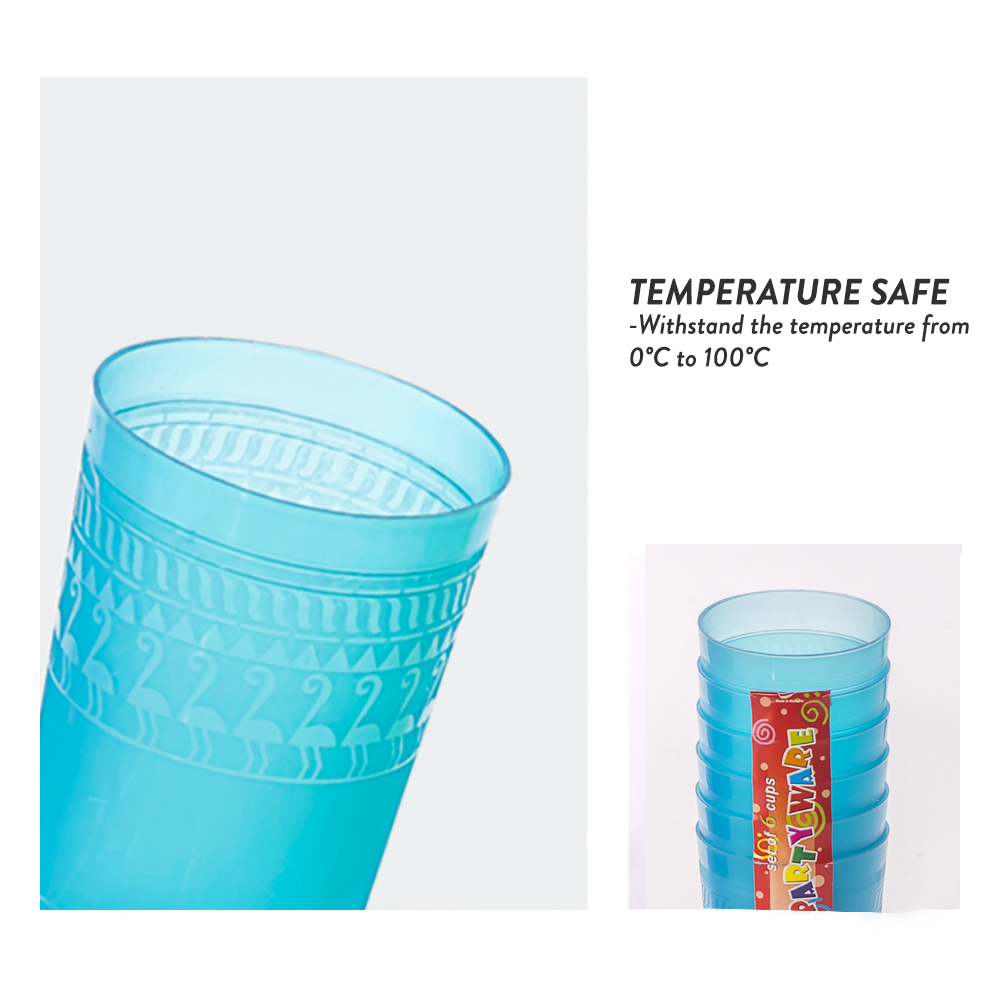 Elianware (200ml) BPA FREE Plastic Party Kids Cup Cawan(6Pcs)