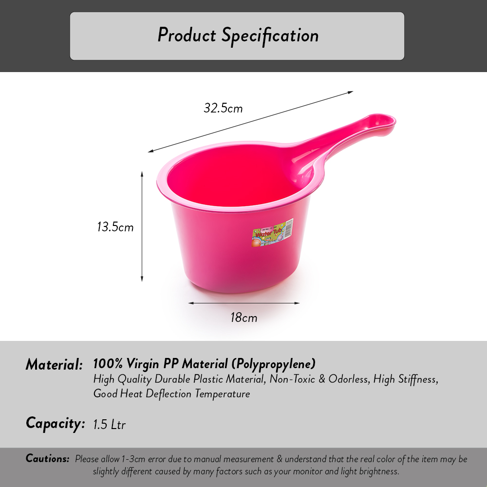 Elianware 1.5Ltr Bathroom Water Tub Spa Gayung