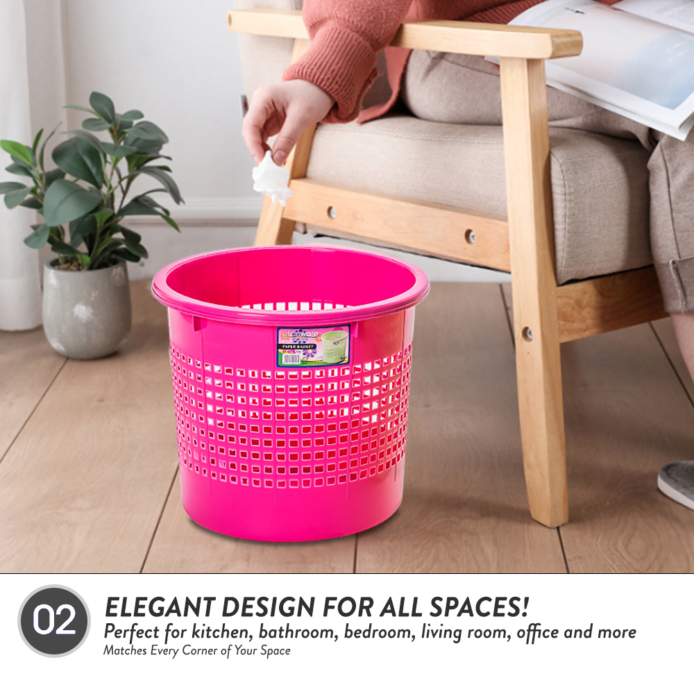 Elianware BPA Free Multipurpose Small Round Paper Basket Dustbin