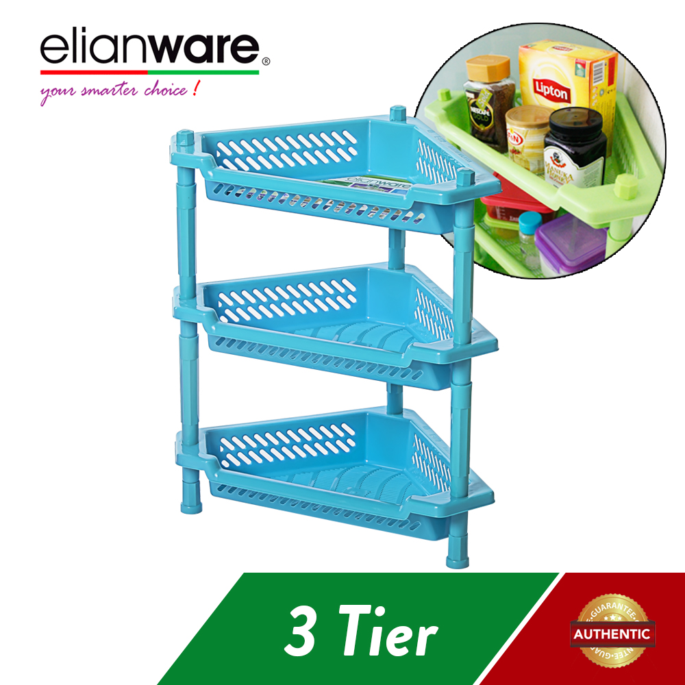 Elianware 2/3/4 Tier Kitchen Storage Racks Bathroom Shelves Book Shelving Kitchen Organizers Space Savers