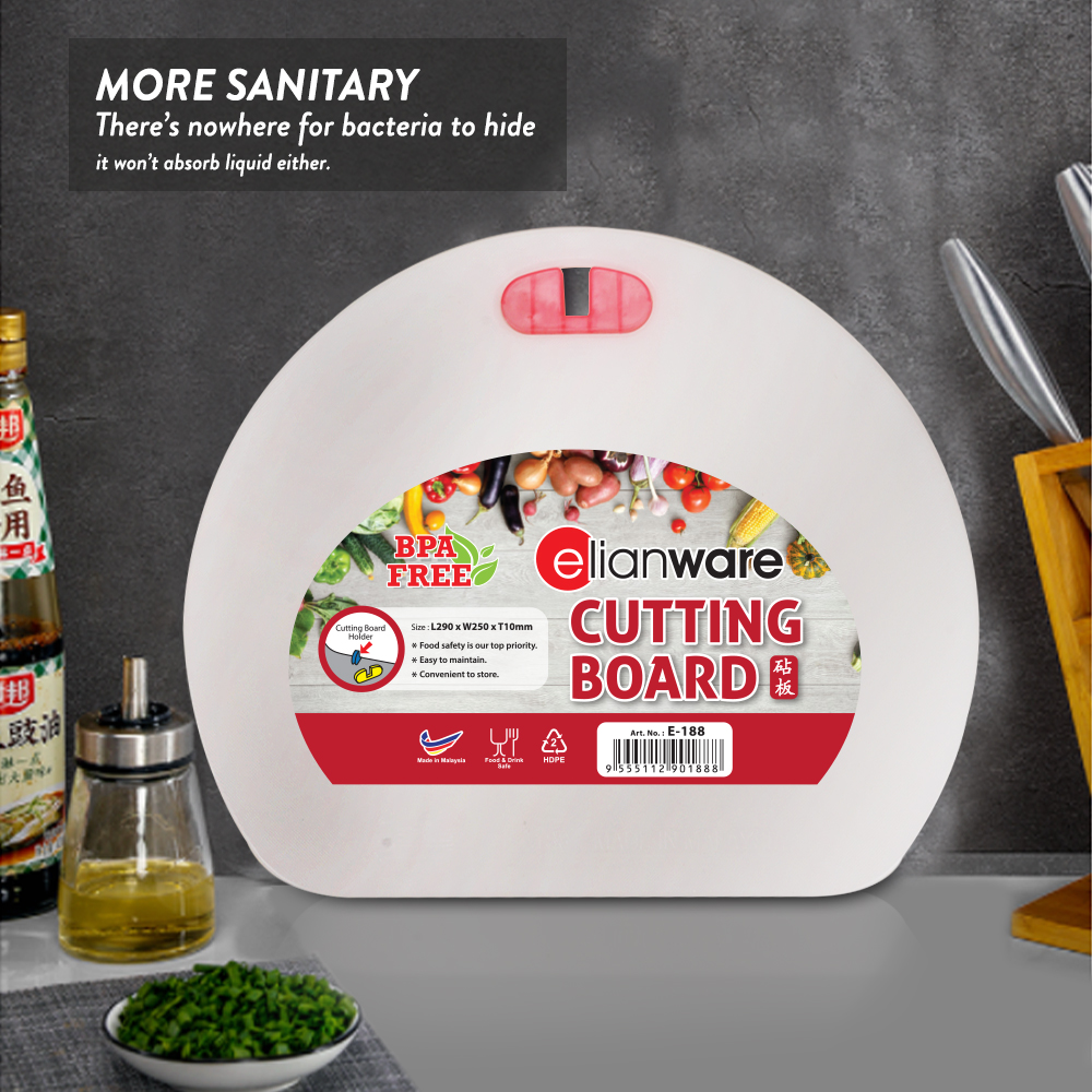 Elianware Chopping Board FREE 2 x Stainless Steel Knife Set