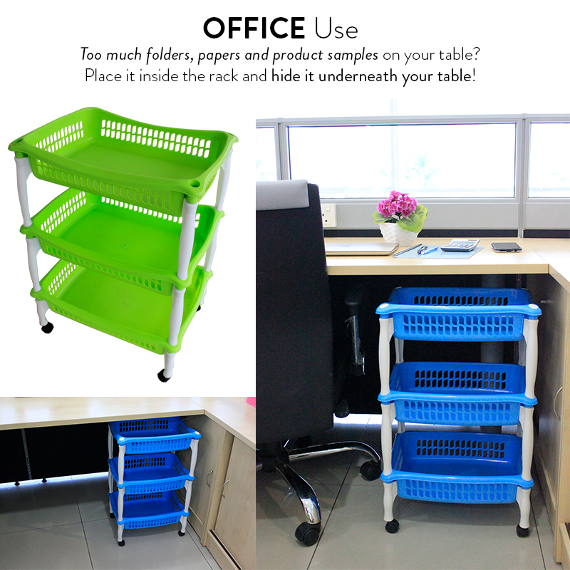 Elianware Hot Selling 3 Tier Multipurpose Rack Kitchen Bathroom Office Rack