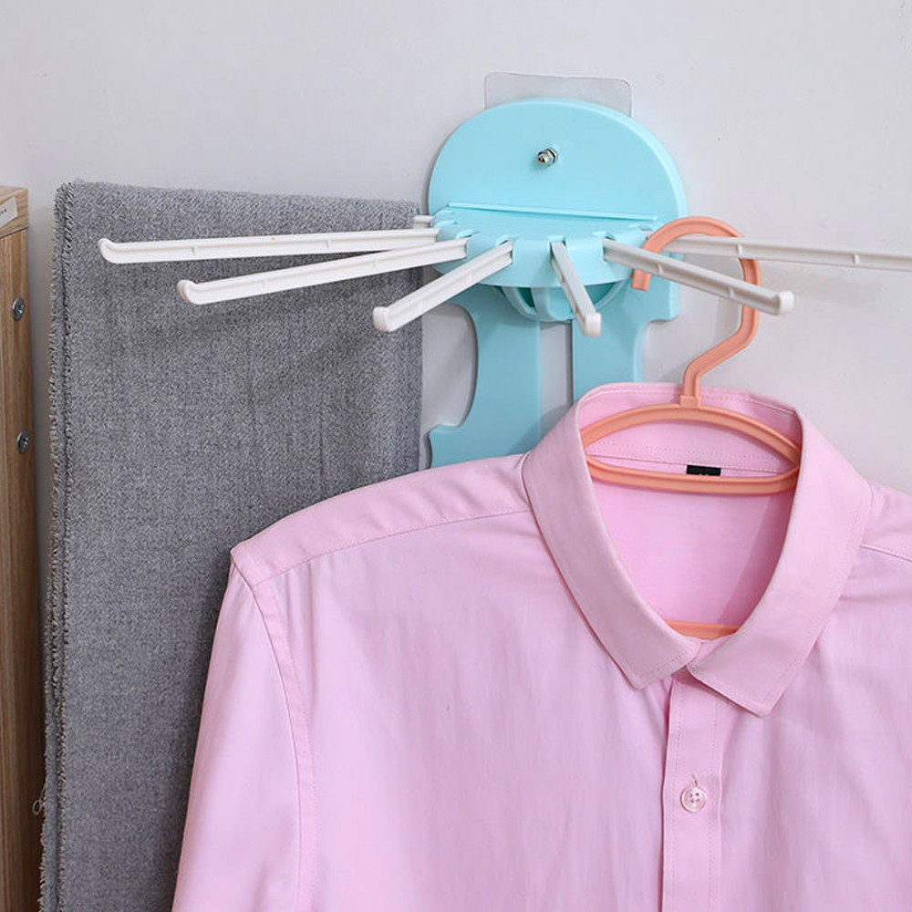 Elianware 7 in 1 Wall Clothes Octopus Hanger Kitchen Utensils Holder Penyangkut Tuala Tudung