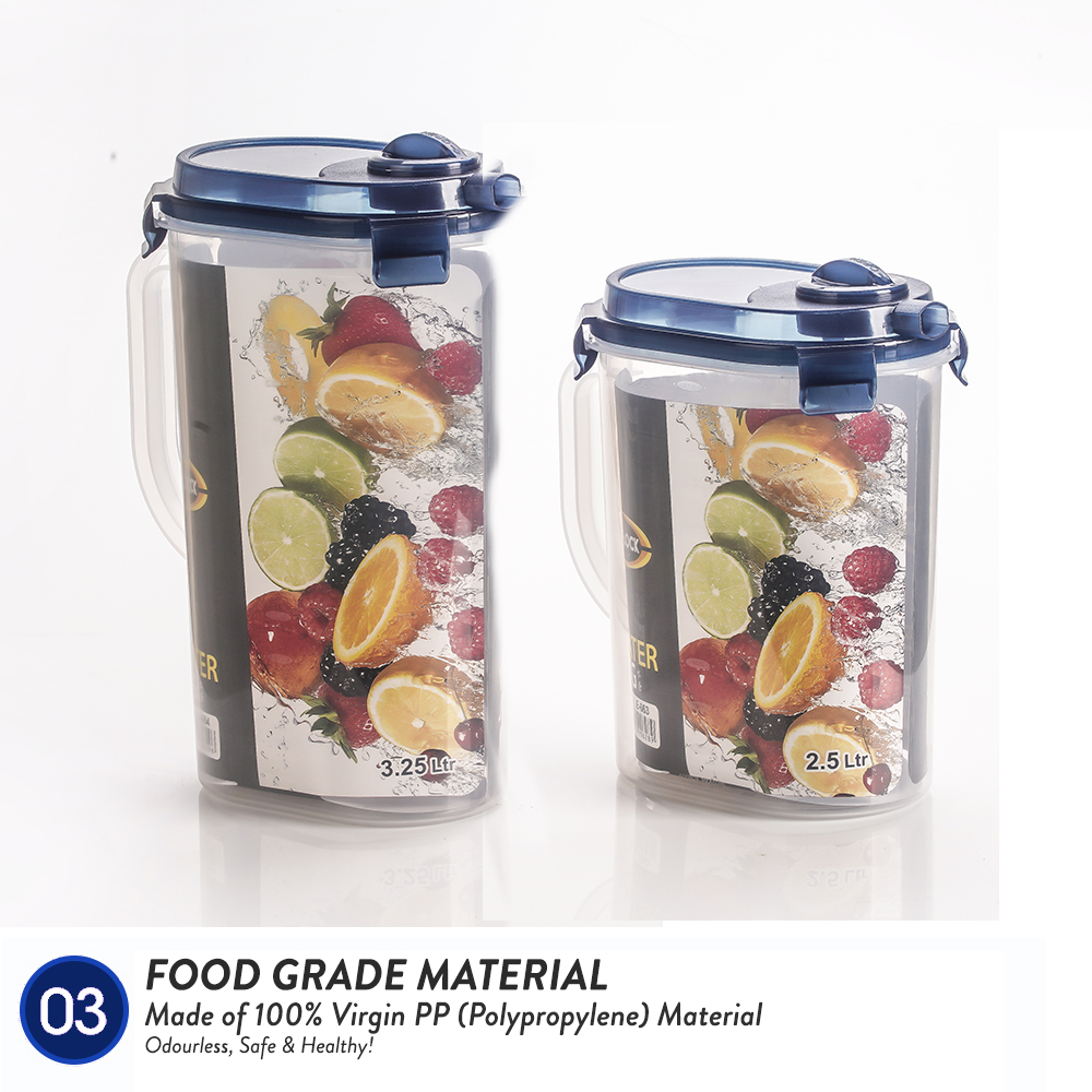 Elianware BPA Free Ezy-Lock Jug Dispenser & Clear Transparent Water Jug Set