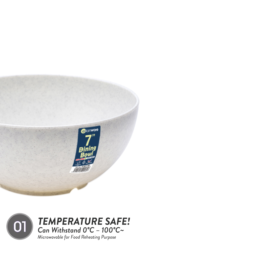 Elianware 7’' Marble Dining Bowl (6 Pcs Set) Big Soup Noodle Mangkuk Bowl