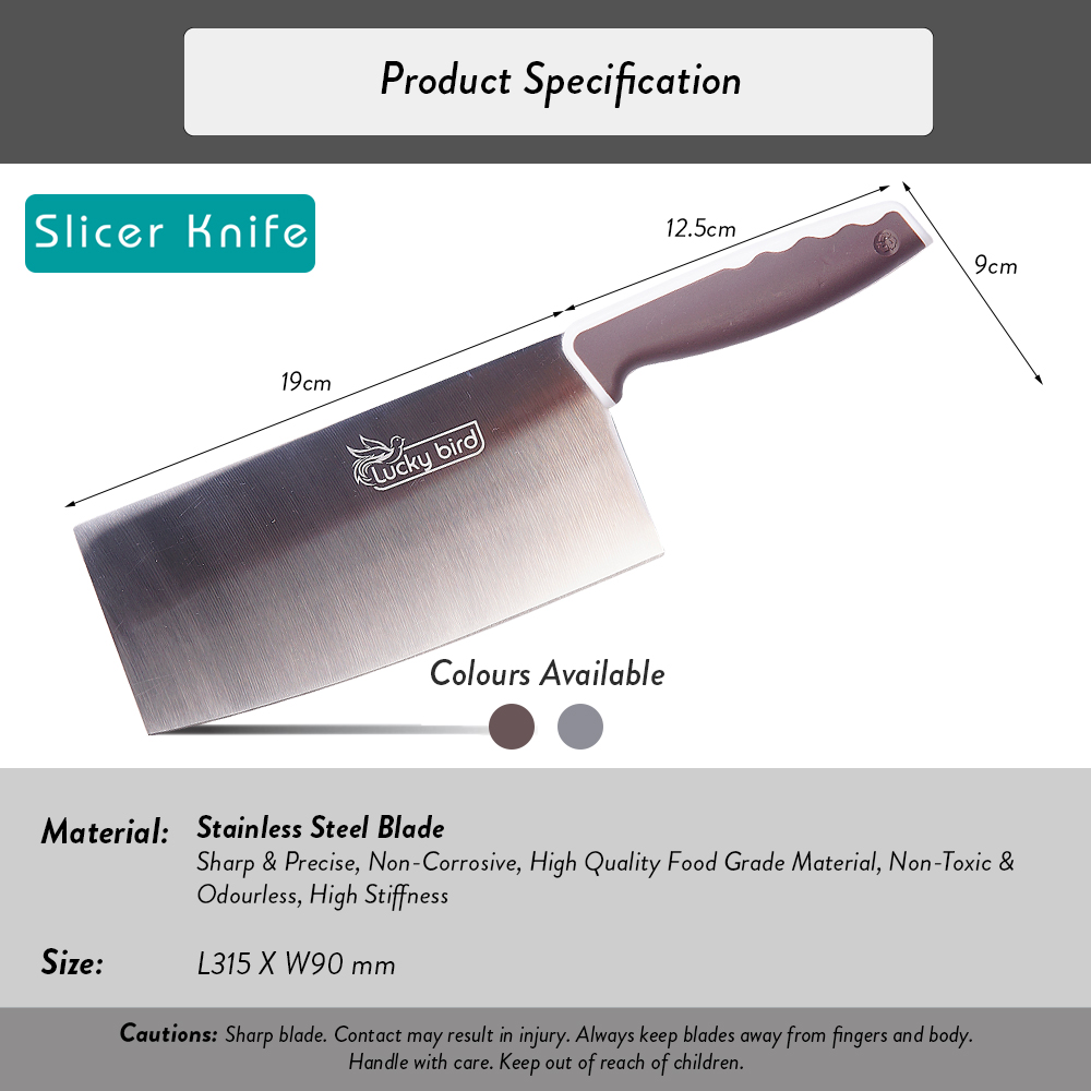 Elianware Slicer Chopper Knife (31.5cm) Stainless Steel Knife