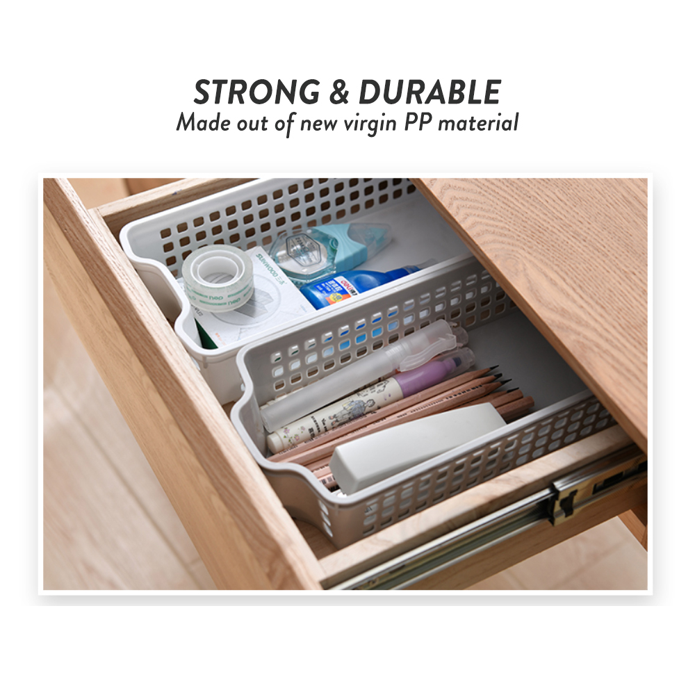 Elianware 2 Pcs Clean & Simple Stackable Basket (M1)