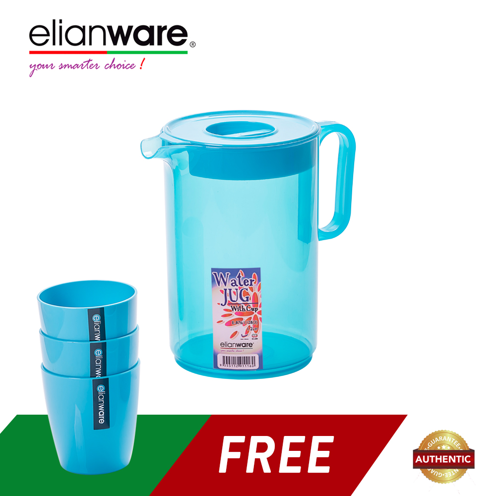 Elianware (1.2 Ltr/2.2 Ltr) BPA FREE Fridge Hot Water Jug