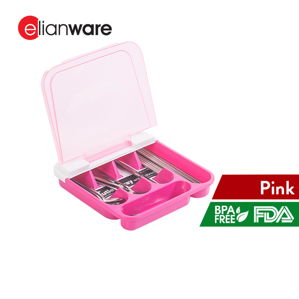 Elianware BPA Free Dust Free Cutlery Tray With Cover