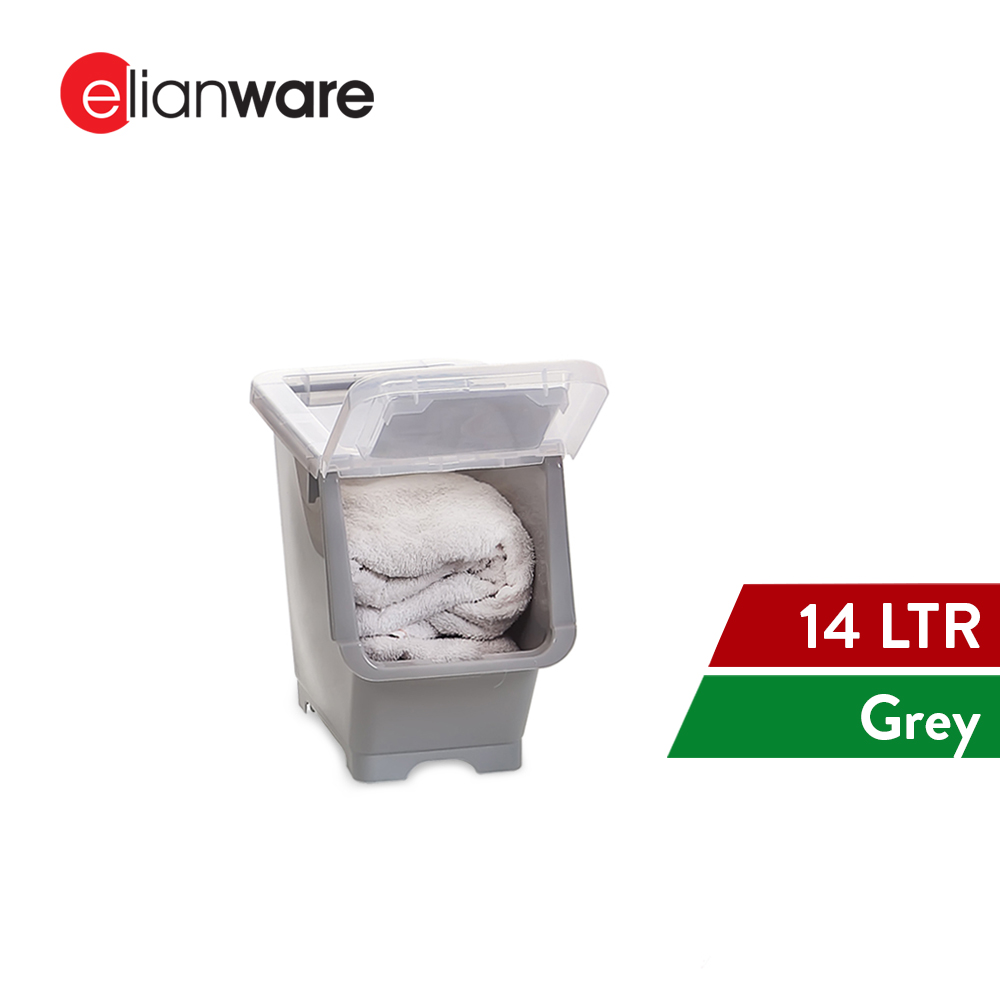 Elianware 14Ltr Stackable Storage Box Drawer Cabinet with Roller (1Pc/3Pcs)