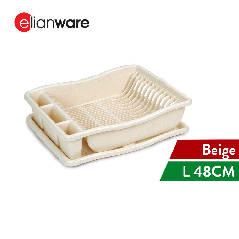 Elianware Marble Design Home Dish Rack Disk Drainer Rak Pinggan