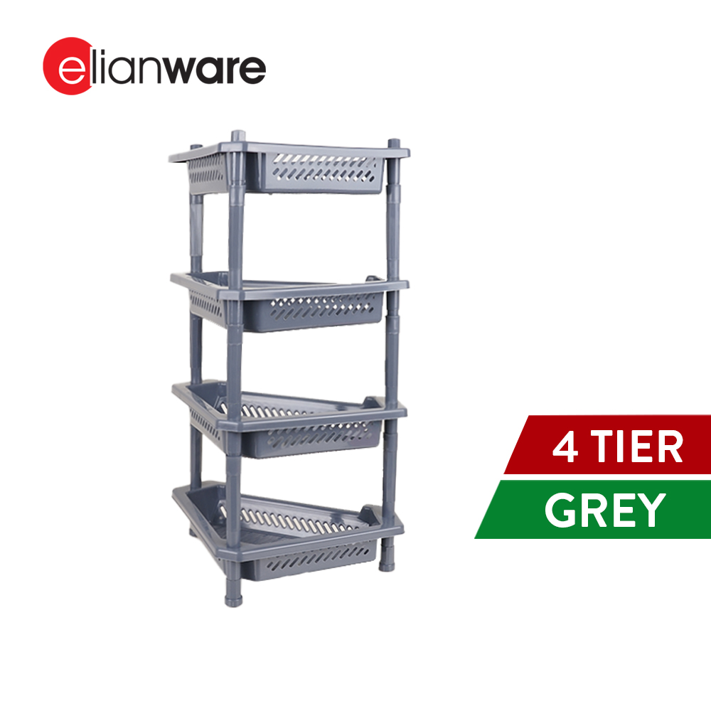 Elianware 2/3/4 Tier Kitchen Storage Racks Bathroom Shelves Book Shelving Kitchen Organizers Space Savers
