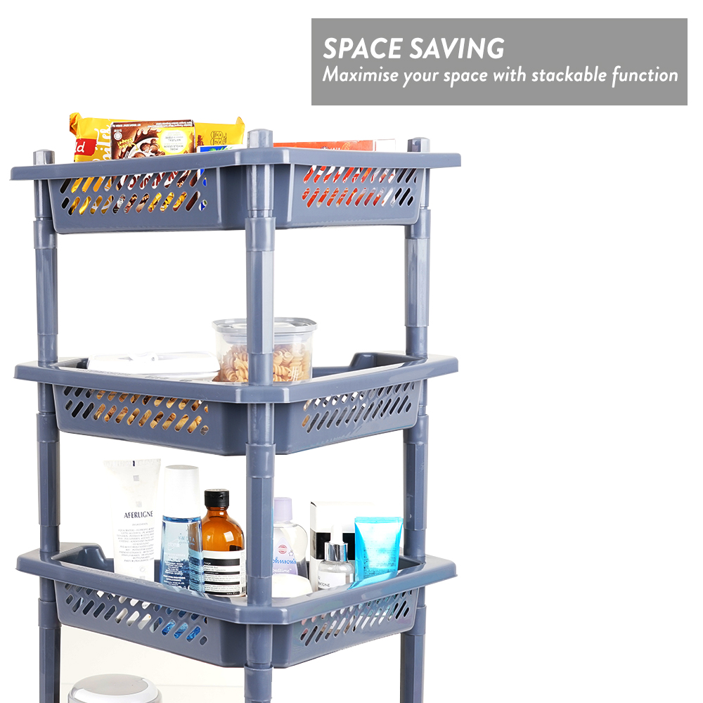 Elianware 2/3/4 Tier Kitchen Storage Racks Bathroom Shelves Book Shelving Kitchen Organizers Space Savers