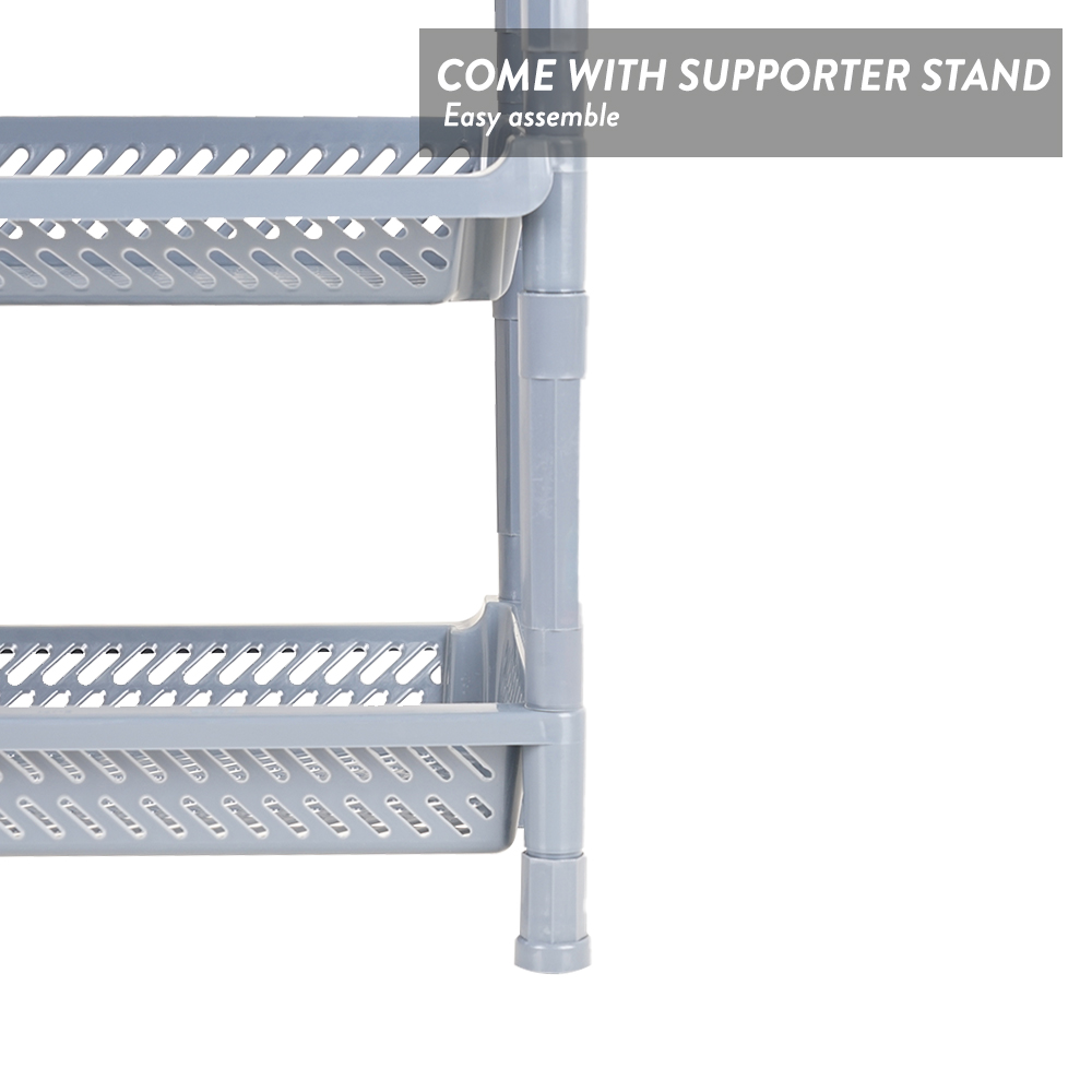 Elianware 2/3/4 Tier Kitchen Storage Racks Bathroom Shelves Book Shelving Kitchen Organizers Space Savers